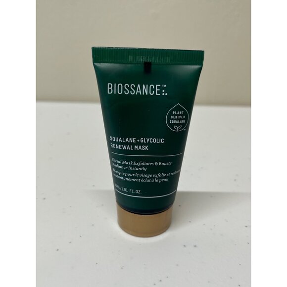 Biossance Squalane + Glycolic Renewal Mask 30mL / 1.01 fl oz Travel Size NEW - Picture 1 of 3